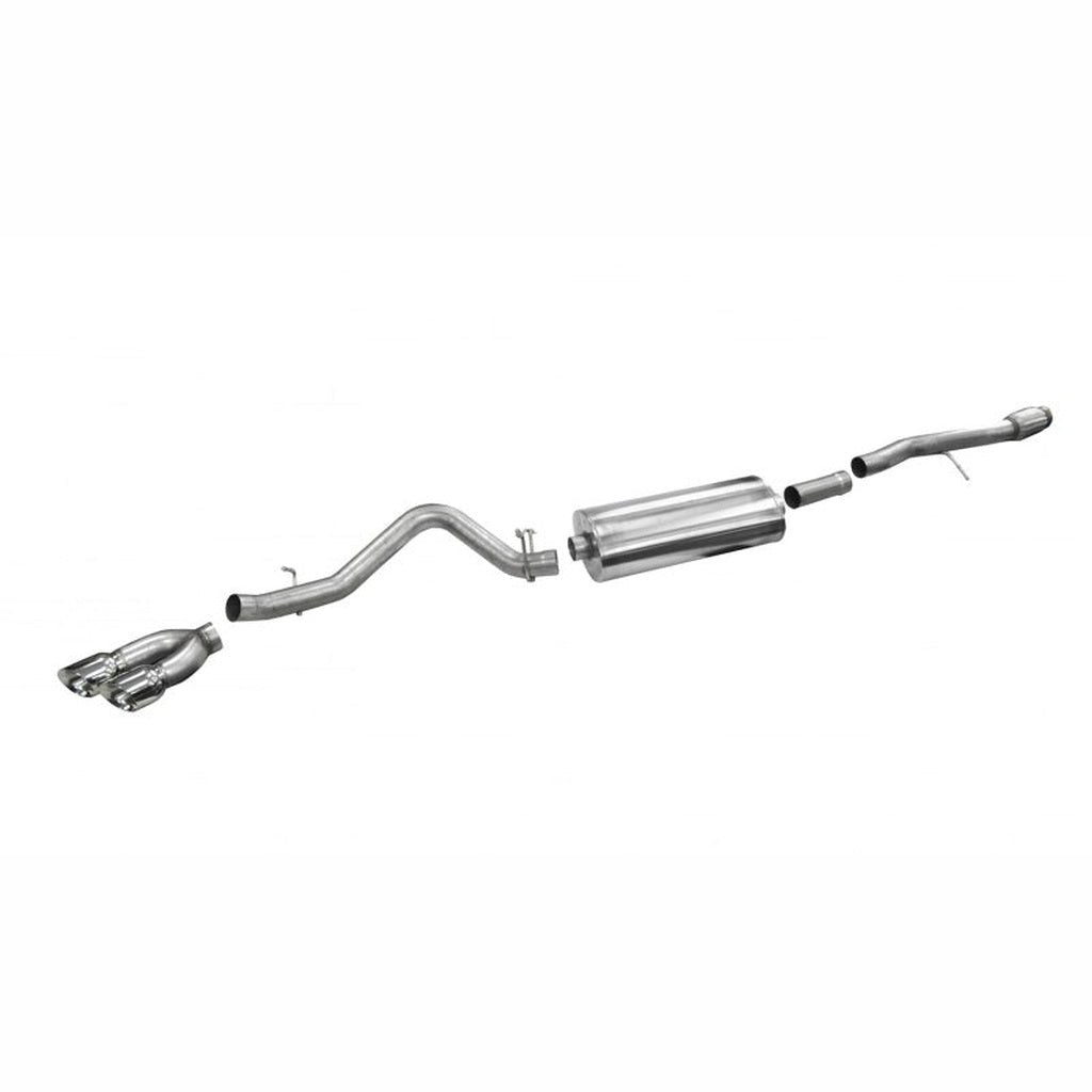 CORSA Sport Single Side Cat - Back Exhaust - Polished | 2014 - 2018 GMC Sierra 1500 - Stateside Performance - Catback - CORSA Performance - CORSA Sport Single Side Cat - Back Exhaust - Polished | 2014 - 2018 GMC Sierra 1500