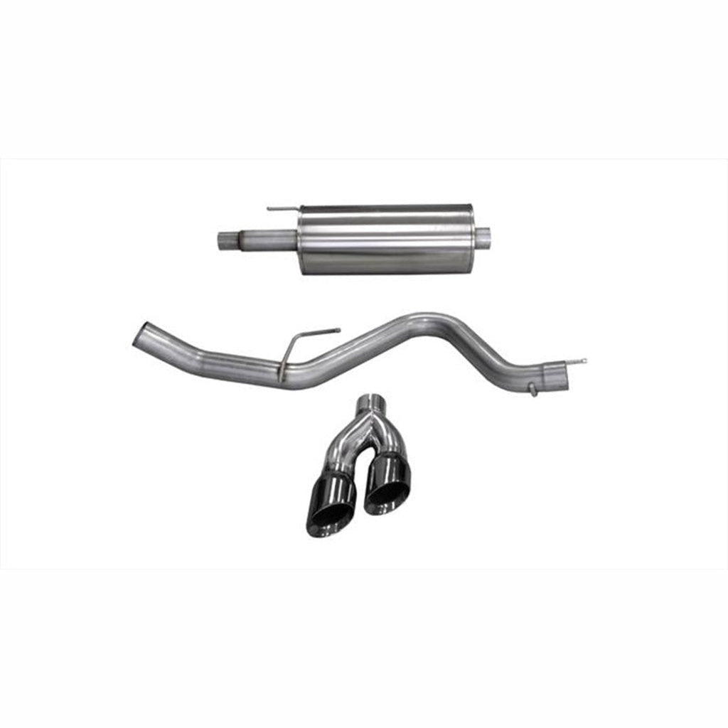 CORSA Sport Single Side Dual 4in Tips Cat-Back Exhaust SuperCrew - Black | 2015-2020 Ford F150 - Stateside Performance - Catback - CORSA Performance - CORSA Sport Single Side Dual 4in Tips Cat-Back Exhaust SuperCrew - Black | 2015-2020 Ford F150
