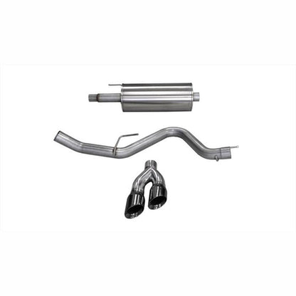 CORSA Sport Single Side Dual 4in Tips Cat-Back Exhaust SuperCrew - Black | 2015-2020 Ford F150 - Stateside Performance - Catback - CORSA Performance - CORSA Sport Single Side Dual 4in Tips Cat-Back Exhaust SuperCrew - Black | 2015-2020 Ford F150