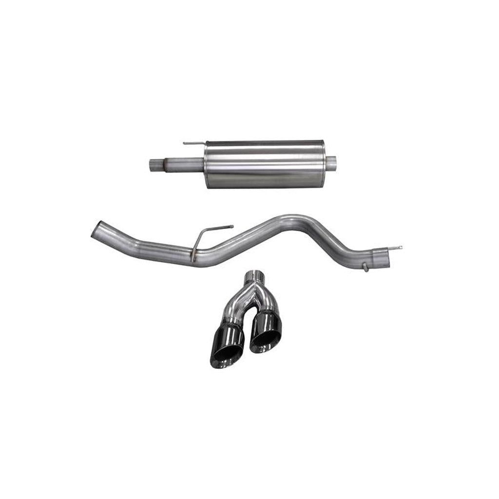 CORSA Sport Single Side Dual 4in Tips Cat-Back Exhaust SuperCrew - Black | 2015-2020 Ford F150 - Stateside Performance - Catback - CORSA Performance - CORSA Sport Single Side Dual 4in Tips Cat-Back Exhaust SuperCrew - Black | 2015-2020 Ford F150
