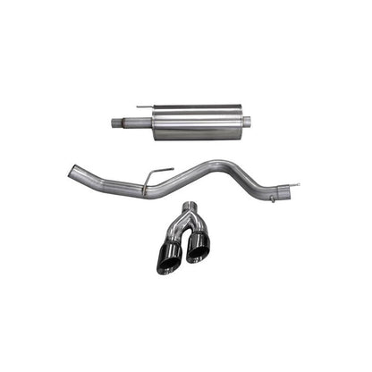 CORSA Sport Single Side Dual 4in Tips Cat-Back Exhaust SuperCrew - Black | 2015-2020 Ford F150 - Stateside Performance - Catback - CORSA Performance - CORSA Sport Single Side Dual 4in Tips Cat-Back Exhaust SuperCrew - Black | 2015-2020 Ford F150