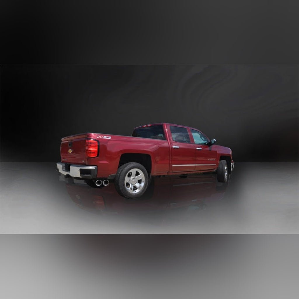 CORSA Sport Single Side Exit Cat - Back Exhaust - Polished Tips | 2014 - 2018 Chevy Silverado 1500 - Stateside Performance - Catback - CORSA Performance - CORSA Sport Single Side Exit Cat - Back Exhaust - Polished Tips | 2014 - 2018 Chevy Silverado 1500