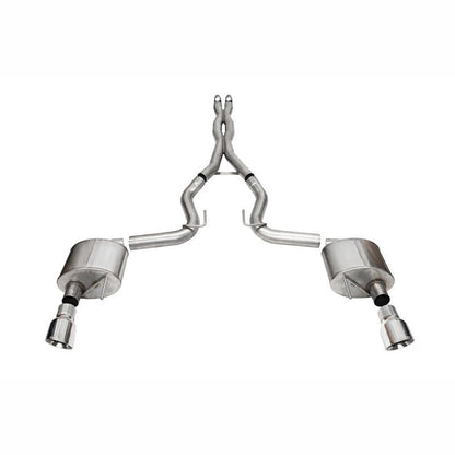 CORSA Xtreme 3.0in Cat-Back Exhaust Dual Rear Exit - 4.5in Pro Series Tips | 2024-2025 Ford Mustang - Stateside Performance - Catback - CORSA Performance - CORSA Xtreme 3.0in Cat-Back Exhaust Dual Rear Exit - 4.5in Pro Series Tips | 2024-2025 Ford Mustang