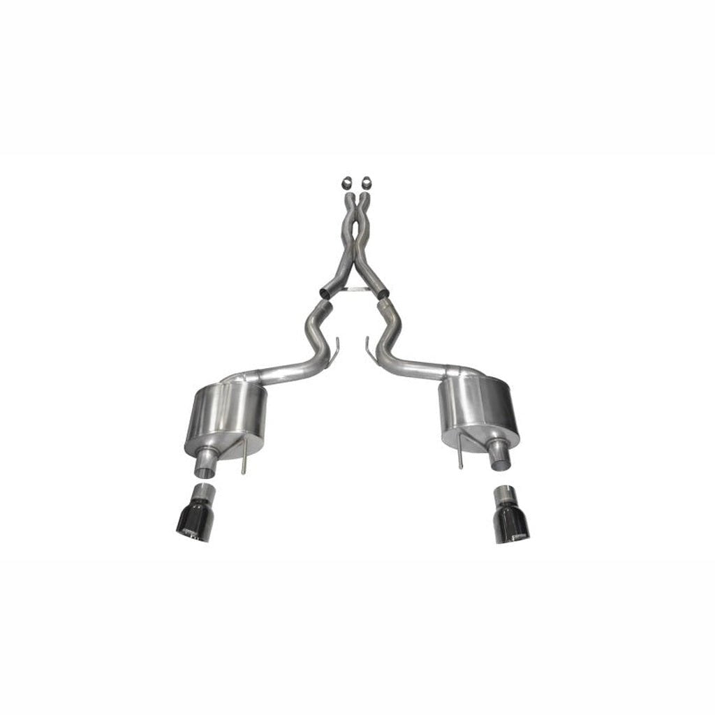 CORSA Xtreme 3in Cat - Back Exhaust - Black 4.5in Tips | 2015 - 2017 Ford Mustang - Stateside Performance - Catback - CORSA Performance - CORSA Xtreme 3in Cat - Back Exhaust - Black 4.5in Tips | 2015 - 2017 Ford Mustang