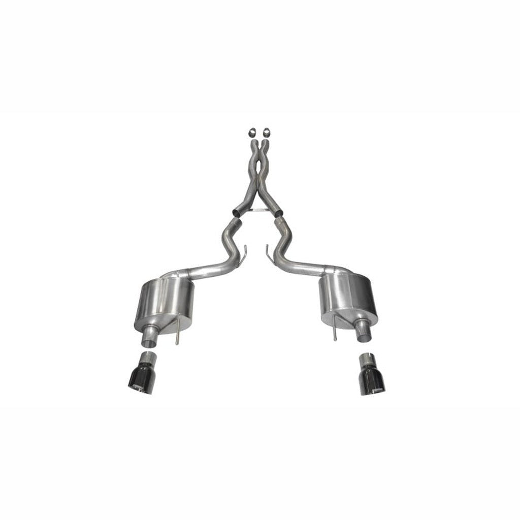 CORSA Xtreme 3in Cat - Back Exhaust - Black 4.5in Tips | 2015 - 2017 Ford Mustang - Stateside Performance - Catback - CORSA Performance - CORSA Xtreme 3in Cat - Back Exhaust - Black 4.5in Tips | 2015 - 2017 Ford Mustang