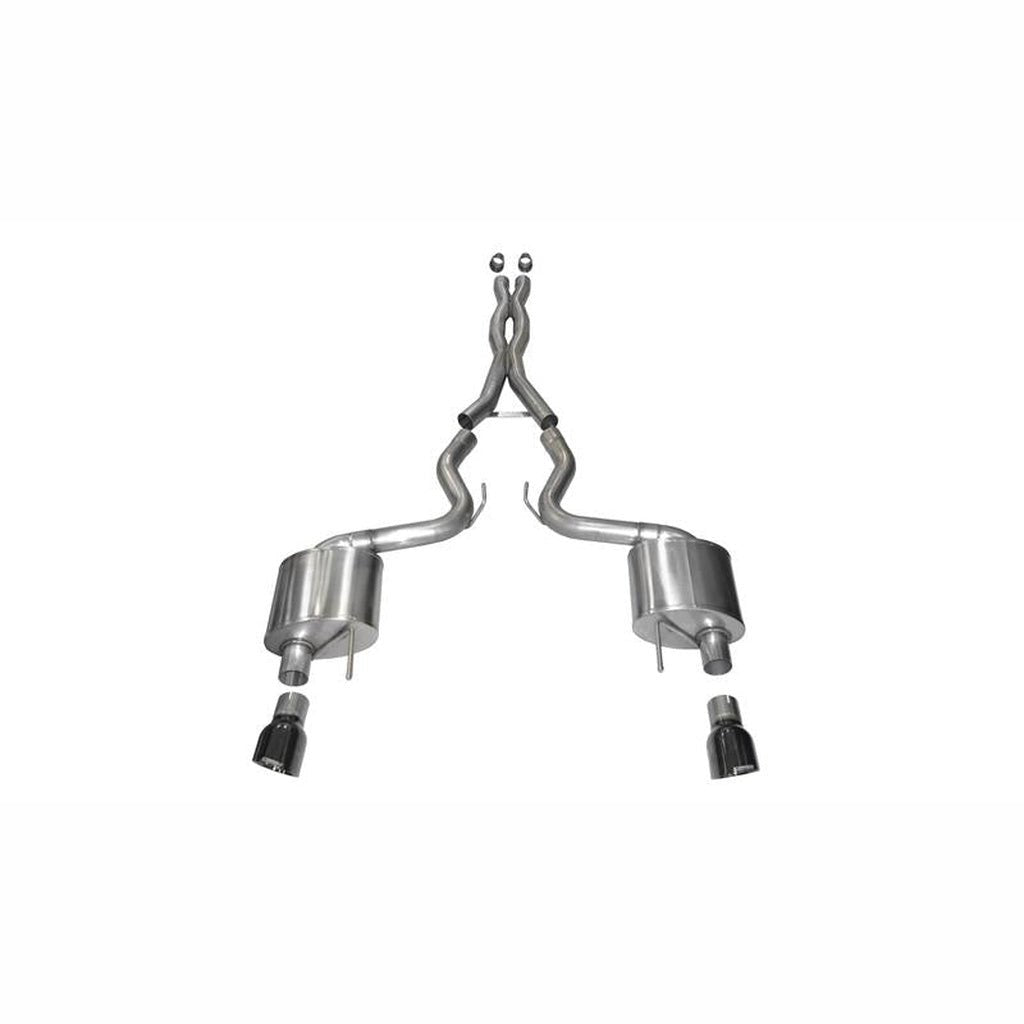 CORSA Xtreme 3in Cat - Back Exhaust - Black 4.5in Tips | 2015 - 2017 Ford Mustang - Stateside Performance - Catback - CORSA Performance - CORSA Xtreme 3in Cat - Back Exhaust - Black 4.5in Tips | 2015 - 2017 Ford Mustang
