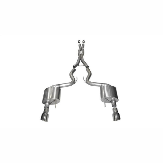 CORSA Xtreme 3in Cat - Back Exhaust - Polished 4.5in Tips | 2015 - 2017 Ford Mustang - Stateside Performance - Catback - CORSA Performance - CORSA Xtreme 3in Cat - Back Exhaust - Polished 4.5in Tips | 2015 - 2017 Ford Mustang