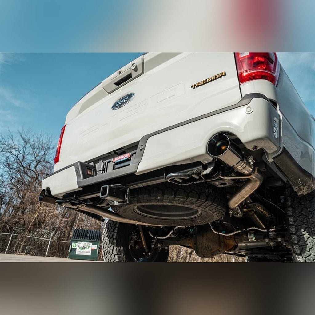 Corsa Xtreme Cat-Back Exhaust System - Dual Rear Exit, Black PVD Tips | 2023-2025 Ford F150 - Stateside Performance - Catback - CORSA Performance - Corsa Xtreme Cat-Back Exhaust System - Dual Rear Exit, Black PVD Tips | 2023-2025 Ford F150