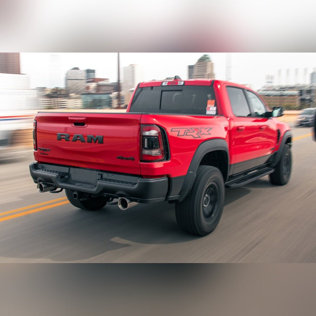 CORSA Xtreme Catback Exhaust Dual Rear - Gunmetal Tips | 2021 - 2024 Ram 1500 - Stateside Performance - Catback - CORSA Performance - CORSA Xtreme Catback Exhaust Dual Rear - Gunmetal Tips | 2021 - 2024 Ram 1500