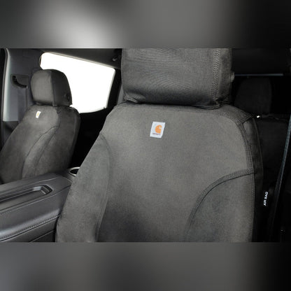 Covercraft Carhartt Super Dux SeatSaver Custom Front Seat Cover - Gravel | 2023-2026 Ford F350 Super Duty - Stateside Performance - Seat Covers - Covercraft - Covercraft Carhartt Super Dux SeatSaver Custom Front Seat Cover - Gravel | 2023-2026 Ford F350 Super Duty