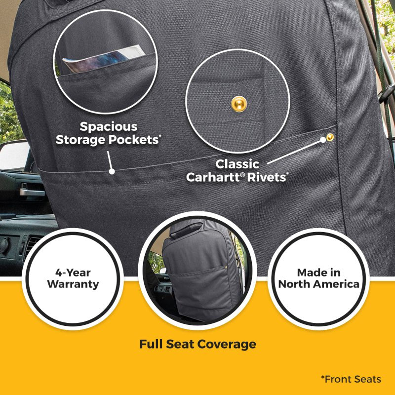 Covercraft Carhartt Super Dux SeatSaver Custom Seat Cover - Second Row, Gravel | 2019-2020 Ford F150 - Stateside Performance - Seat Covers - Covercraft - Covercraft Carhartt Super Dux SeatSaver Custom Seat Cover - Second Row, Gravel | 2019-2020 Ford F150
