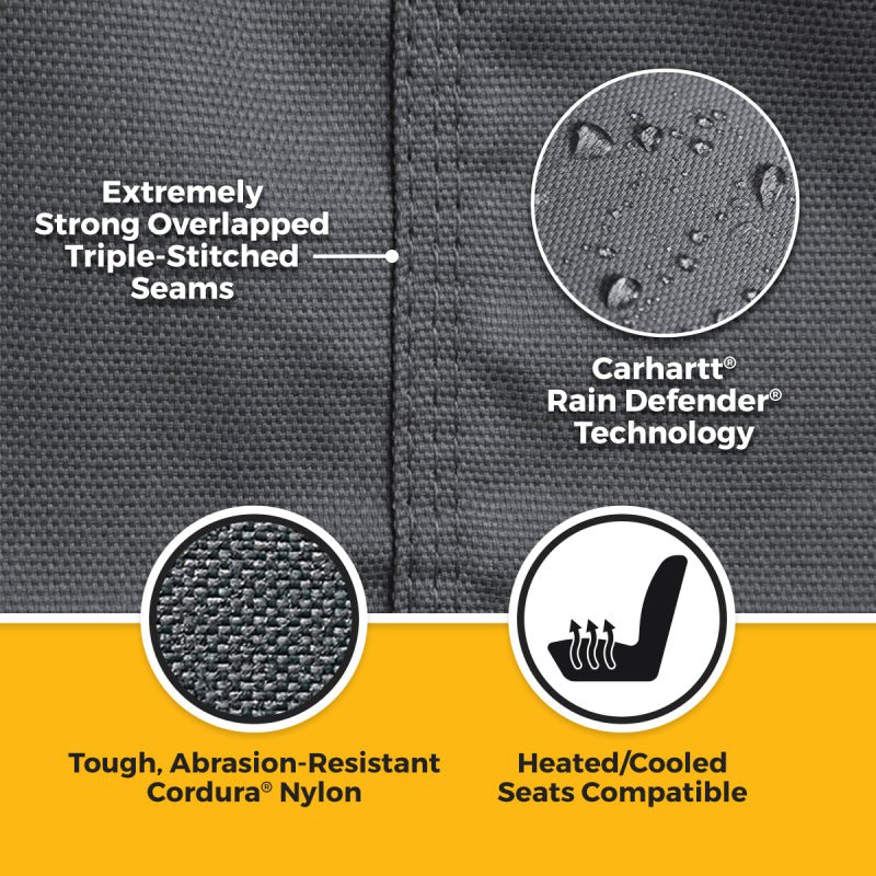 Covercraft Carhartt Super Dux SeatSaver Custom Seat Cover - Second Row, Gravel | 2019-2020 Ford F150 Raptor - Stateside Performance - Seat Covers - Covercraft - Covercraft Carhartt Super Dux SeatSaver Custom Seat Cover - Second Row, Gravel | 2019-2020 Ford F150 Raptor