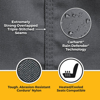 Covercraft Carhartt Super Dux SeatSaver Custom Seat Cover - Second Row, Gravel | 2019-2020 Ford F150 Raptor - Stateside Performance - Seat Covers - Covercraft - Covercraft Carhartt Super Dux SeatSaver Custom Seat Cover - Second Row, Gravel | 2019-2020 Ford F150 Raptor