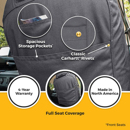 Covercraft Carhartt Super Dux SeatSaver Custom Seat Cover - Second Row, Gravel | 2021-2026 Ford F150 - Stateside Performance - Seat Covers - Covercraft - Covercraft Carhartt Super Dux SeatSaver Custom Seat Cover - Second Row, Gravel | 2021-2026 Ford F150