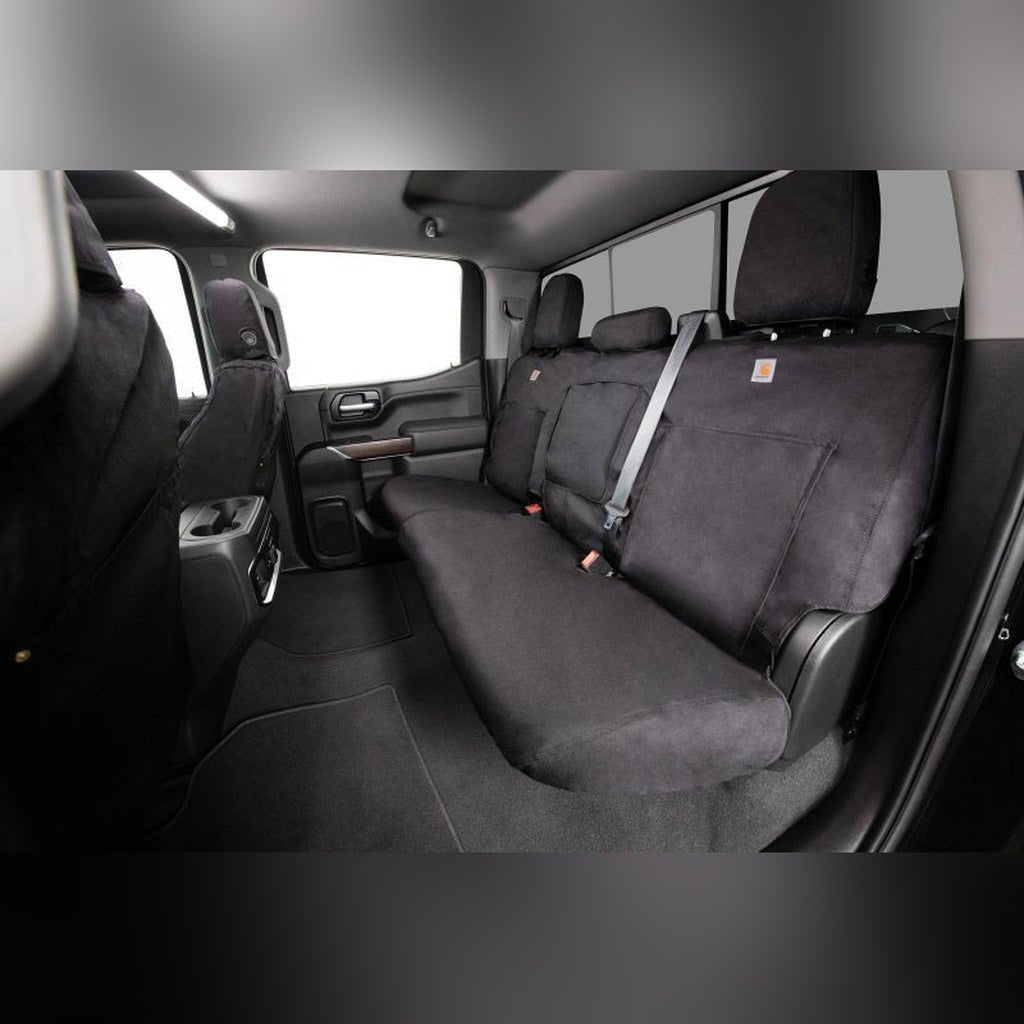 Covercraft Carhartt Super Dux SeatSaver Second Row Seat Covers - Black | 2019-2026 Chevy Silverado 1500 - Stateside Performance - Seat Covers - Covercraft - Covercraft Carhartt Super Dux SeatSaver Second Row Seat Covers - Black | 2019-2026 Chevy Silverado 1500