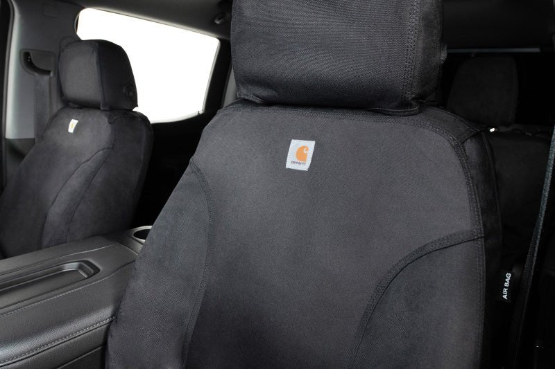 Covercraft Carhartt Super Dux SeatSaver Second Row Seat Covers - Black | 2019-2026 GMC Sierra 1500 - Stateside Performance - Seat Covers - Covercraft - Covercraft Carhartt Super Dux SeatSaver Second Row Seat Covers - Black | 2019-2026 GMC Sierra 1500