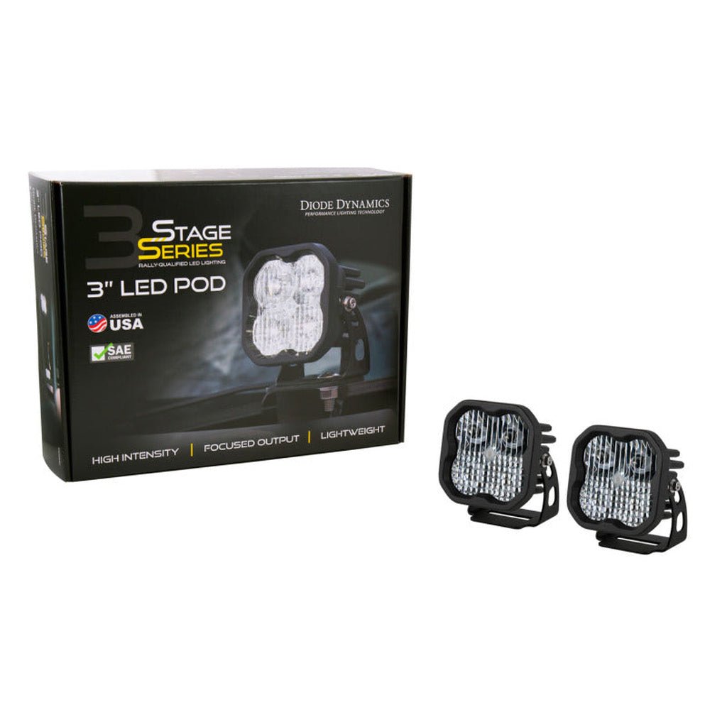 Diode Dynamics SS3 LED Ditch Light Kit - White Combo | 2022-2025 Ford Bronco Raptor - Stateside Performance - Light Bars & Cubes - Diode Dynamics - Diode Dynamics SS3 LED Ditch Light Kit - White Combo | 2022-2025 Ford Bronco Raptor