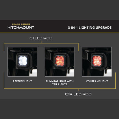 Diode Dynamics SSC1 Hitch Mount LED Pod Reverse Light Kit | 2021-2025 Ford F150 - Stateside Performance - Light Bars & Cubes - Diode Dynamics - Diode Dynamics SSC1 Hitch Mount LED Pod Reverse Light Kit | 2021-2025 Ford F150