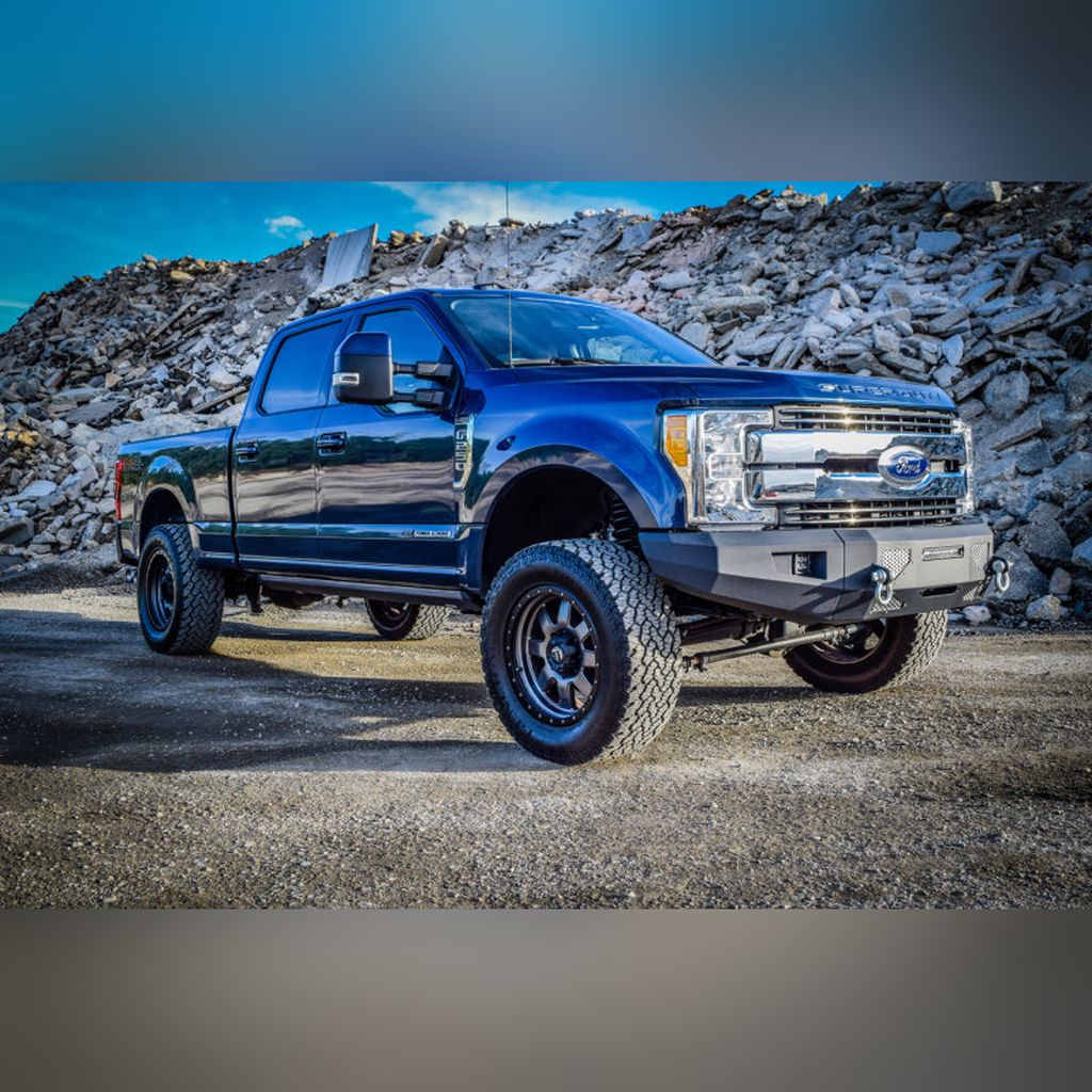 DV8 Offroad 3 - Piece Modular Front Bumper | 2017 - 2021 Ford F250 Super Duty - Stateside Performance - Bumpers - Steel - DV8 Offroad - DV8 Offroad 3 - Piece Modular Front Bumper | 2017 - 2021 Ford F250 Super Duty