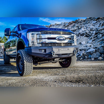 DV8 Offroad 3 - Piece Modular Front Bumper | 2017 - 2021 Ford F250 Super Duty - Stateside Performance - Bumpers - Steel - DV8 Offroad - DV8 Offroad 3 - Piece Modular Front Bumper | 2017 - 2021 Ford F250 Super Duty