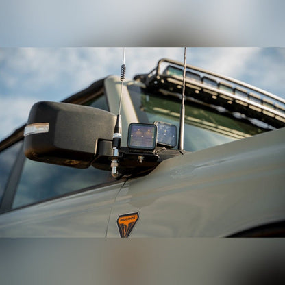 DV8 Offroad A - Pillar Dual Light Pod Drop Mounts | 2021 - 2026 Ford Bronco - Stateside Performance - Light Mounts - DV8 Offroad - DV8 Offroad A - Pillar Dual Light Pod Drop Mounts | 2021 - 2026 Ford Bronco