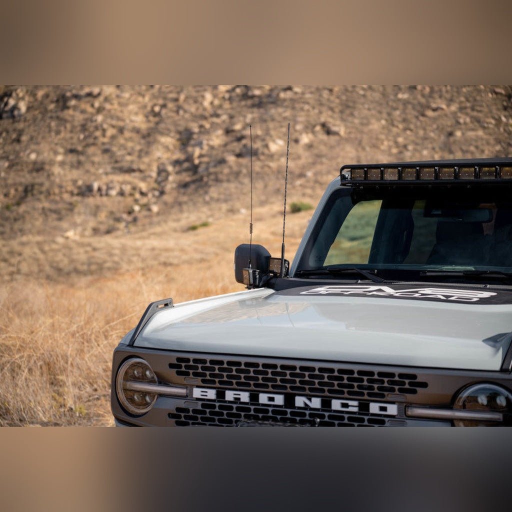 DV8 Offroad A - Pillar Dual Light Pod Drop Mounts | 2021 - 2026 Ford Bronco - Stateside Performance - Light Mounts - DV8 Offroad - DV8 Offroad A - Pillar Dual Light Pod Drop Mounts | 2021 - 2026 Ford Bronco