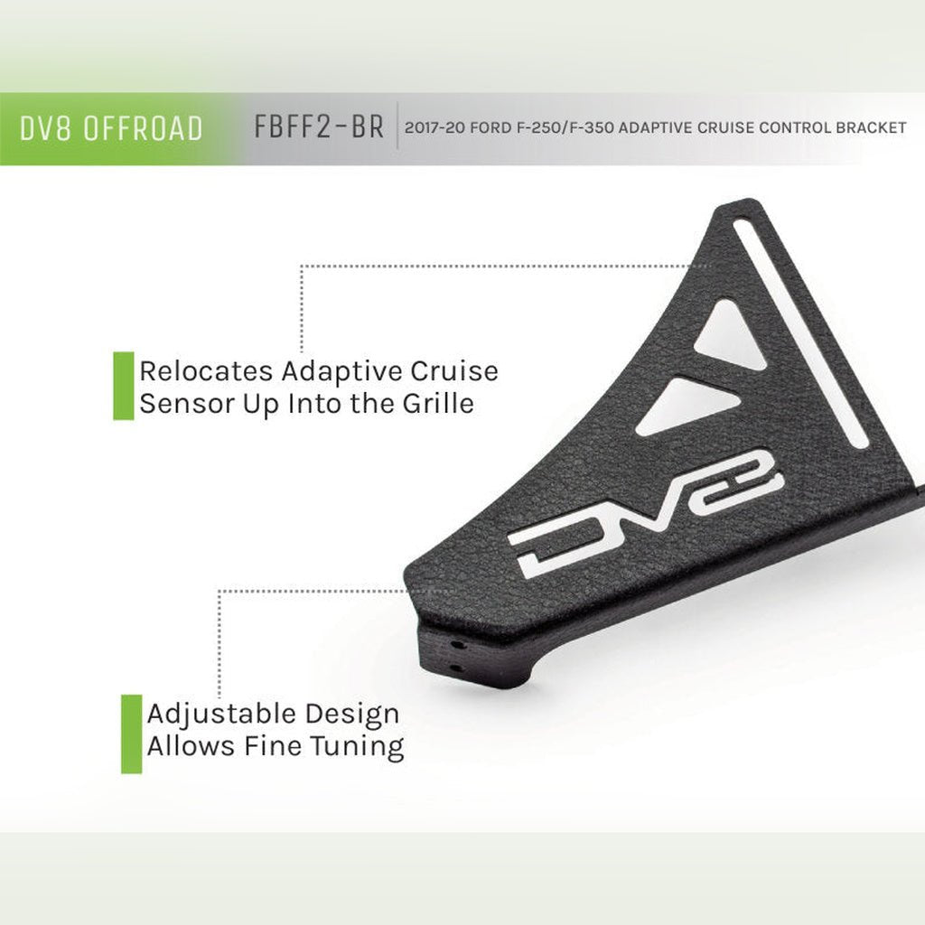 DV8 Offroad Adaptive Cruise Control Relocation Bracket | 2017 - 2021 Ford F350 Super Duty - Stateside Performance - Brackets - DV8 Offroad - DV8 Offroad Adaptive Cruise Control Relocation Bracket | 2017 - 2021 Ford F350 Super Duty