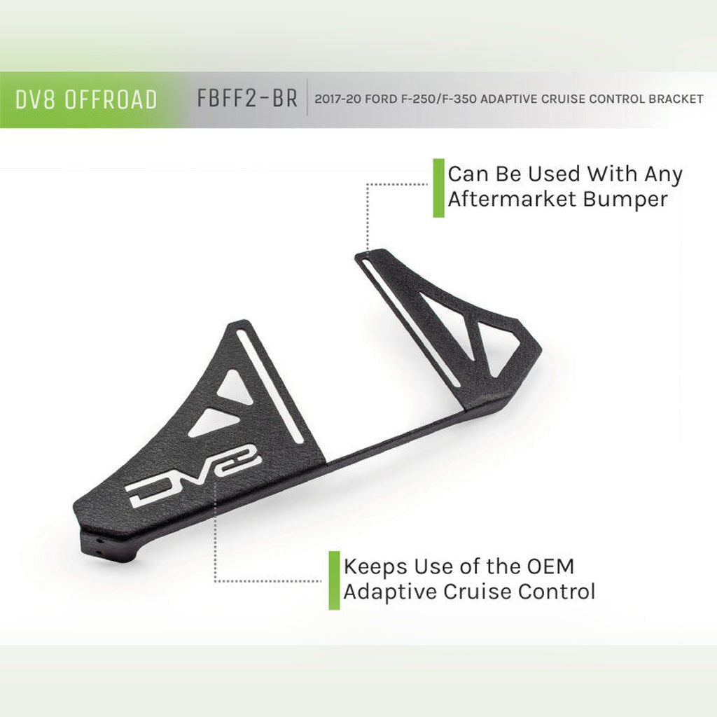 DV8 Offroad Adaptive Cruise Control Relocation Bracket | 2017 - 2021 Ford F350 Super Duty - Stateside Performance - Brackets - DV8 Offroad - DV8 Offroad Adaptive Cruise Control Relocation Bracket | 2017 - 2021 Ford F350 Super Duty