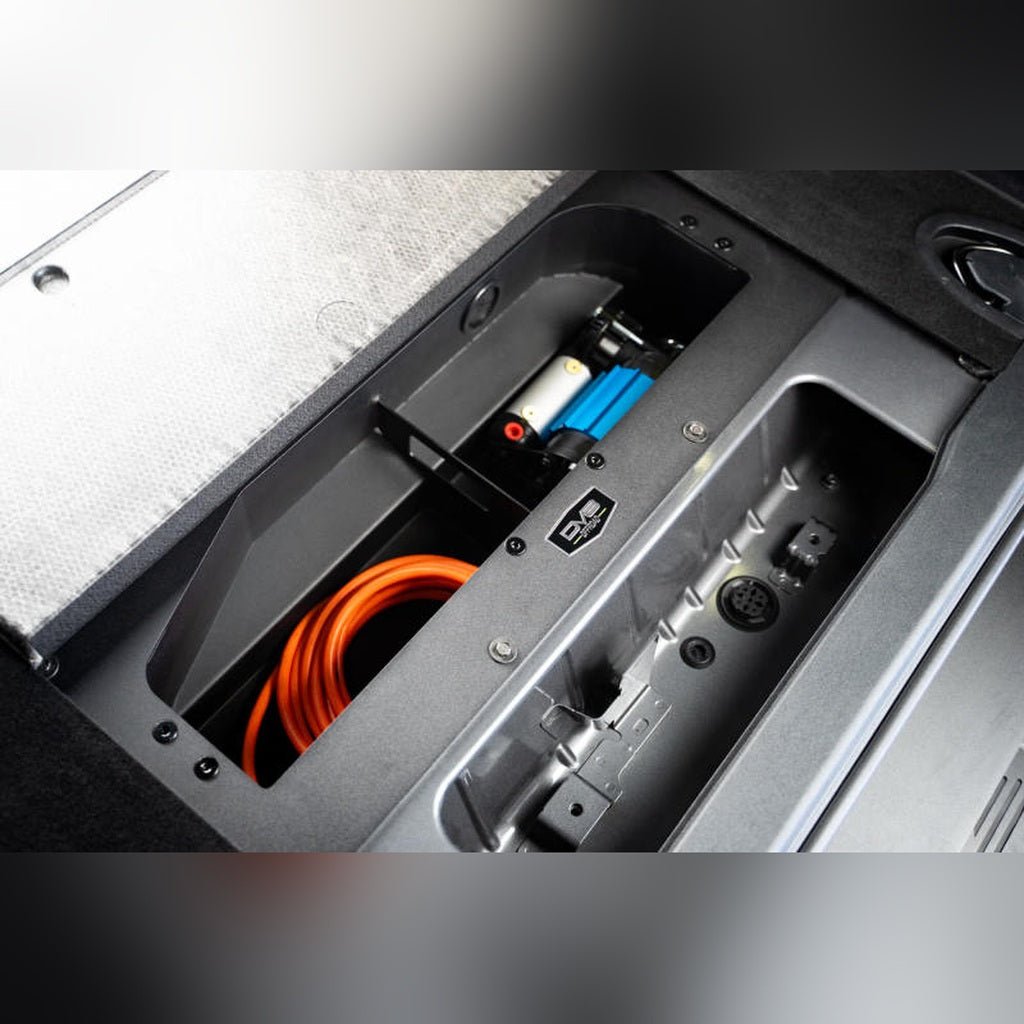 DV8 Offroad Air Compressor Mount & Storage Box | 2021 - 2025 Ford Bronco - Stateside Performance - Air Compressors - DV8 Offroad - DV8 Offroad Air Compressor Mount & Storage Box | 2021 - 2025 Ford Bronco