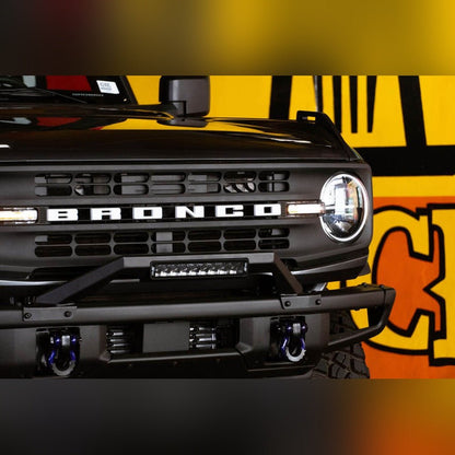 DV8 Offroad Bull Bar for Factory Modular Front Bumper | 2021 - 2026 Ford Bronco - Stateside Performance - Bumpers - Steel - DV8 Offroad - DV8 Offroad Bull Bar for Factory Modular Front Bumper | 2021 - 2026 Ford Bronco