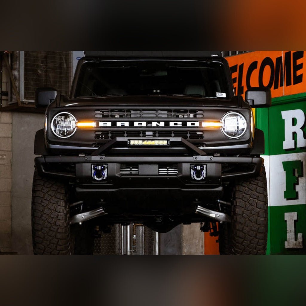 DV8 Offroad Bull Bar for Factory Modular Front Bumper | 2021 - 2026 Ford Bronco - Stateside Performance - Bumpers - Steel - DV8 Offroad - DV8 Offroad Bull Bar for Factory Modular Front Bumper | 2021 - 2026 Ford Bronco