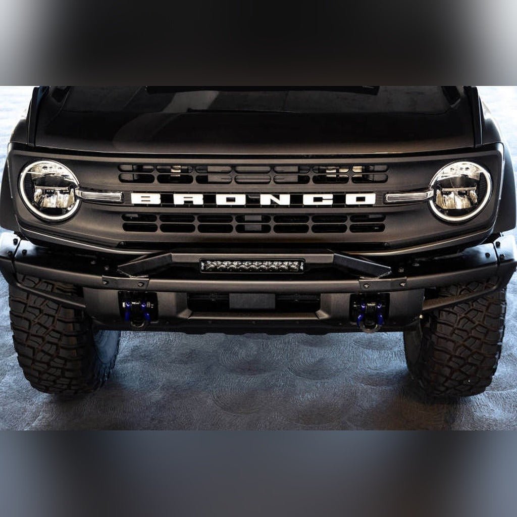 DV8 Offroad Bull Bar for Factory Modular Front Bumper | 2021 - 2026 Ford Bronco - Stateside Performance - Bumpers - Steel - DV8 Offroad - DV8 Offroad Bull Bar for Factory Modular Front Bumper | 2021 - 2026 Ford Bronco