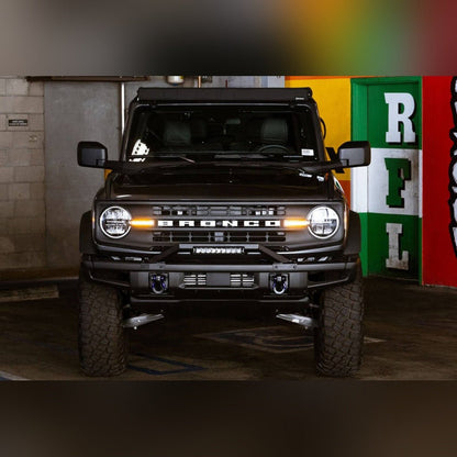DV8 Offroad Bull Bar for Factory Modular Front Bumper | 2021 - 2026 Ford Bronco - Stateside Performance - Bumpers - Steel - DV8 Offroad - DV8 Offroad Bull Bar for Factory Modular Front Bumper | 2021 - 2026 Ford Bronco