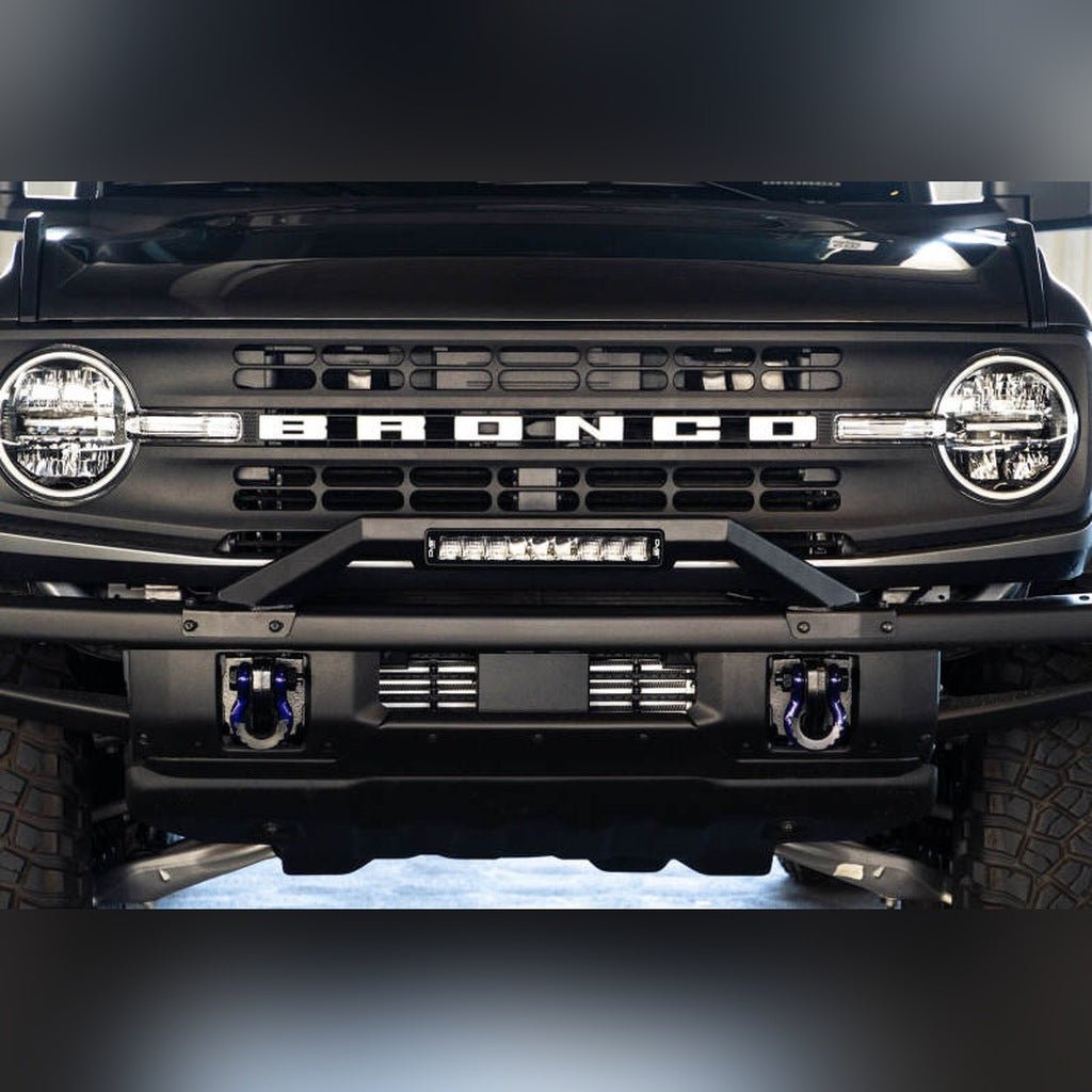 DV8 Offroad Bull Bar for Factory Modular Front Bumper | 2021 - 2026 Ford Bronco - Stateside Performance - Bumpers - Steel - DV8 Offroad - DV8 Offroad Bull Bar for Factory Modular Front Bumper | 2021 - 2026 Ford Bronco