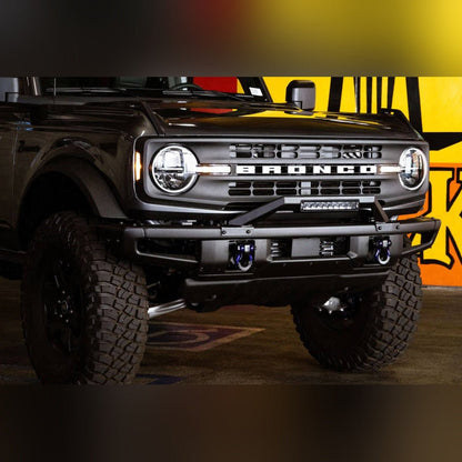 DV8 Offroad Bull Bar for Factory Modular Front Bumper | 2021 - 2026 Ford Bronco - Stateside Performance - Bumpers - Steel - DV8 Offroad - DV8 Offroad Bull Bar for Factory Modular Front Bumper | 2021 - 2026 Ford Bronco
