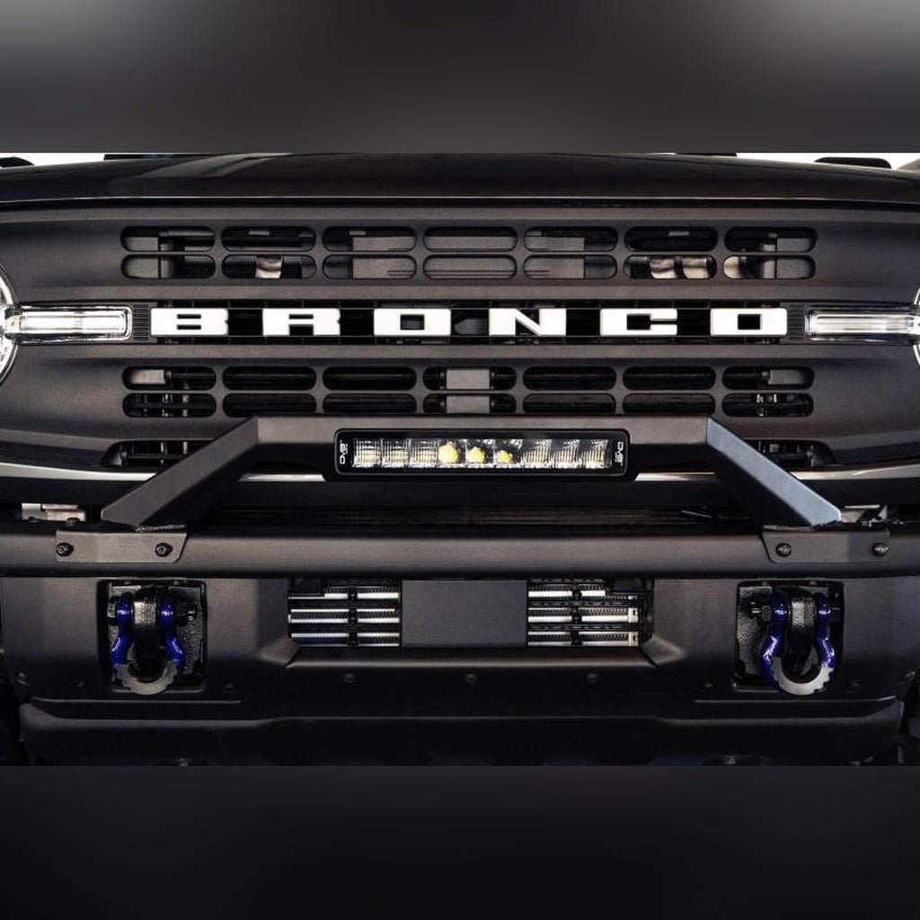 DV8 Offroad Bull Bar for Factory Modular Front Bumper | 2021 - 2026 Ford Bronco - Stateside Performance - Bumpers - Steel - DV8 Offroad - DV8 Offroad Bull Bar for Factory Modular Front Bumper | 2021 - 2026 Ford Bronco