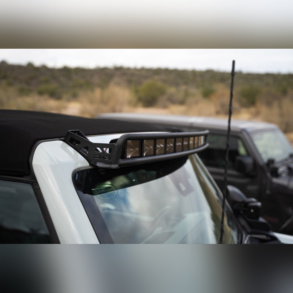 DV8 Offroad Curved Light Bracket for 12 3in Pod Lights | 2021 - 2026 Ford Bronco - Stateside Performance - Light Mounts - DV8 Offroad - DV8 Offroad Curved Light Bracket for 12 3in Pod Lights | 2021 - 2026 Ford Bronco