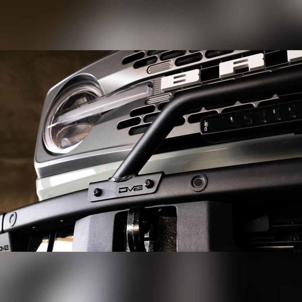 DV8 Offroad Factory Bumper Bull Bar - Black | 2021 - 2026 Ford Bronco - Stateside Performance - Light Mounts - DV8 Offroad - DV8 Offroad Factory Bumper Bull Bar - Black | 2021 - 2026 Ford Bronco