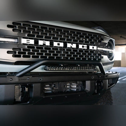 DV8 Offroad Factory Bumper Bull Bar - Black | 2021 - 2026 Ford Bronco - Stateside Performance - Light Mounts - DV8 Offroad - DV8 Offroad Factory Bumper Bull Bar - Black | 2021 - 2026 Ford Bronco