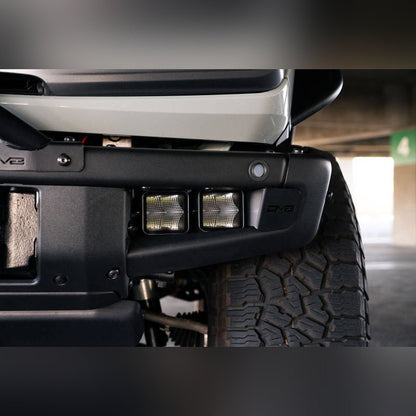 DV8 Offroad Factory Bumper Pocket Light Mount with 3in LED Pods | 2021 - 2026 Ford Bronco - Stateside Performance - Light Mounts - DV8 Offroad - DV8 Offroad Factory Bumper Pocket Light Mount with 3in LED Pods | 2021 - 2026 Ford Bronco
