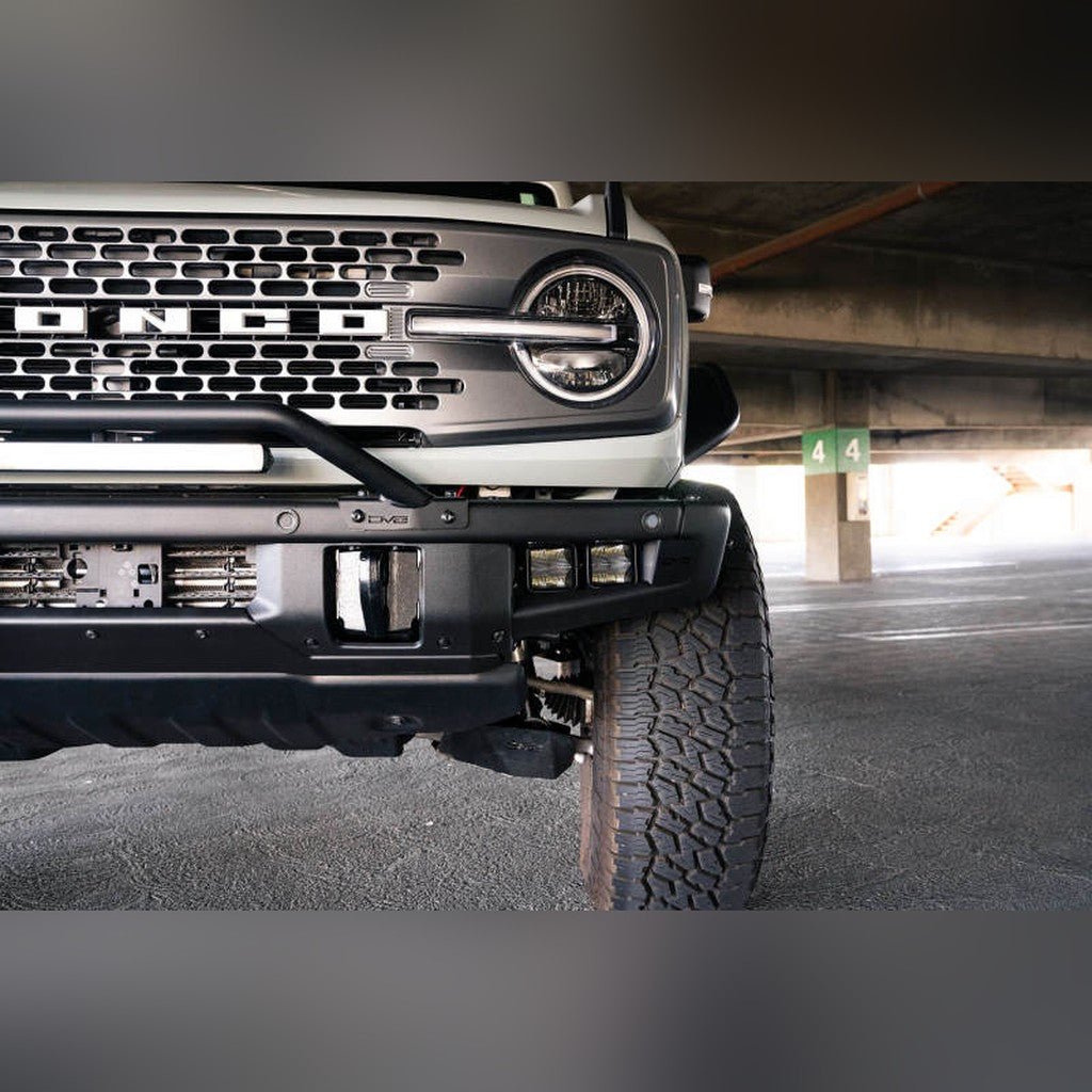 DV8 Offroad Factory Bumper Pocket Light Mount with 3in LED Pods | 2021 - 2026 Ford Bronco - Stateside Performance - Light Mounts - DV8 Offroad - DV8 Offroad Factory Bumper Pocket Light Mount with 3in LED Pods | 2021 - 2026 Ford Bronco