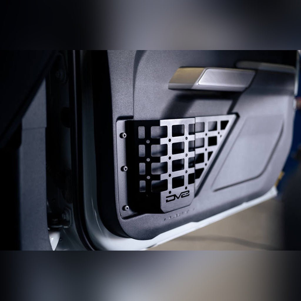 DV8 Offroad Front Door Pocket MOLLE Panels | 2022-2026 Ford Bronco Raptor - Stateside Performance - Exterior Trim - DV8 Offroad - DV8 Offroad Front Door Pocket MOLLE Panels | 2022-2026 Ford Bronco Raptor