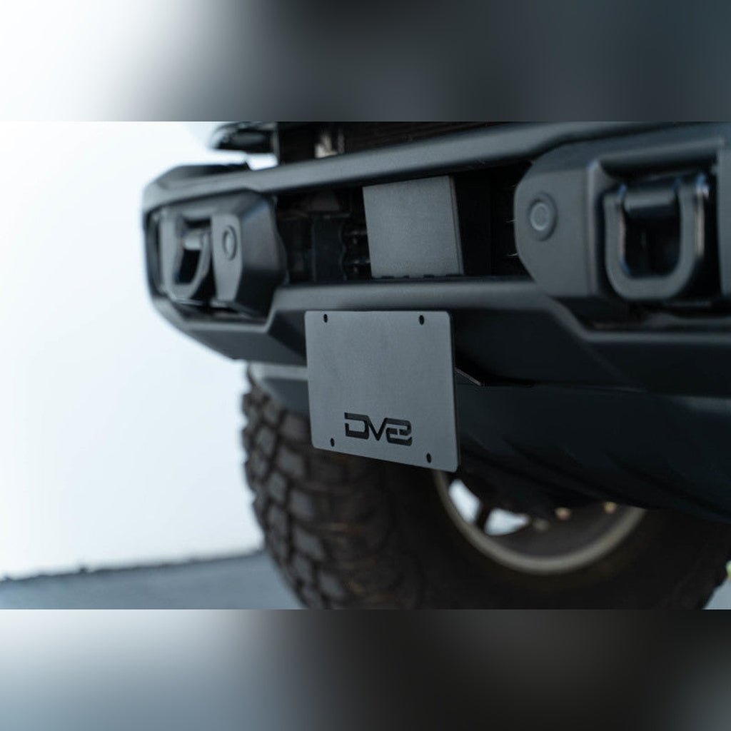 DV8 Offroad Front License Plate Mount | 2021 - 2026 Ford Bronco - Stateside Performance - License Plate Relocation - DV8 Offroad - DV8 Offroad Front License Plate Mount | 2021 - 2026 Ford Bronco