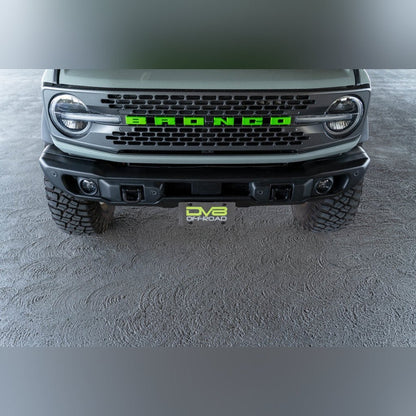 DV8 Offroad Front License Plate Mount | 2021 - 2026 Ford Bronco - Stateside Performance - License Plate Relocation - DV8 Offroad - DV8 Offroad Front License Plate Mount | 2021 - 2026 Ford Bronco