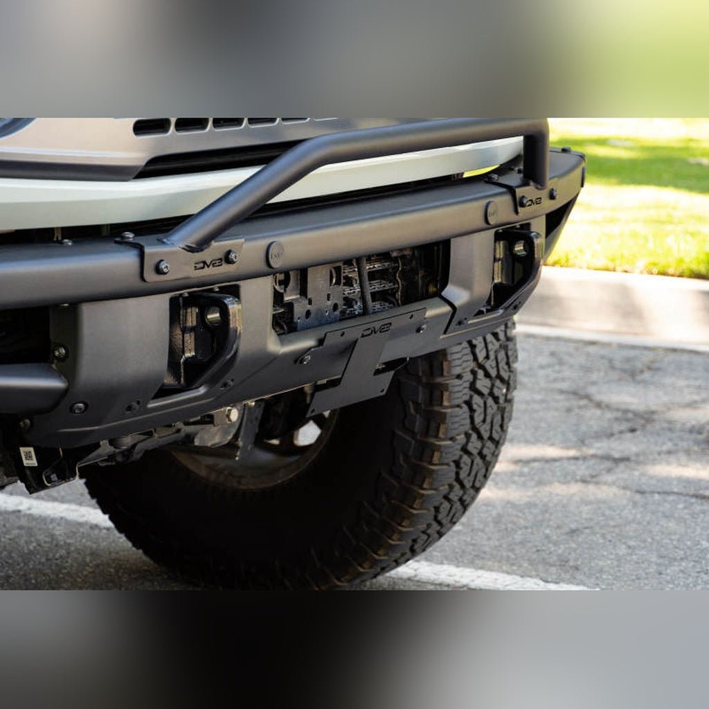 DV8 Offroad Front License Plate Relocation Bracket | 2021 - 2026 Ford Bronco - Stateside Performance - License Plate Relocation - DV8 Offroad - DV8 Offroad Front License Plate Relocation Bracket | 2021 - 2026 Ford Bronco