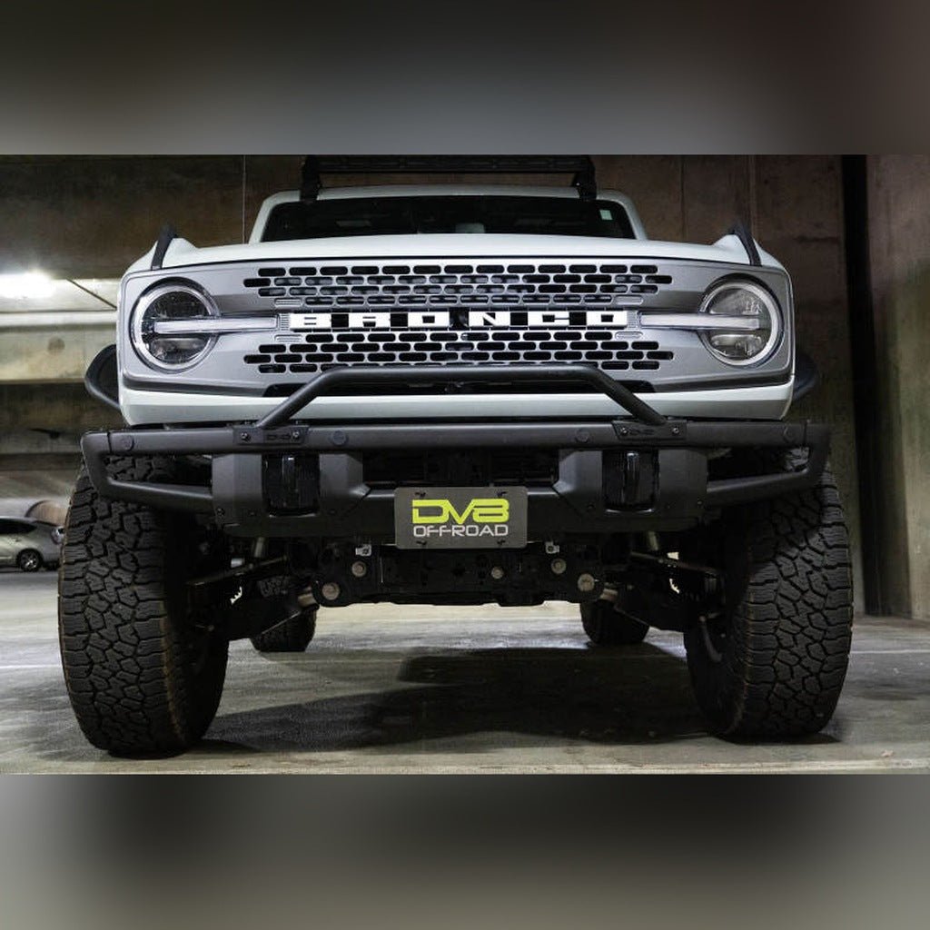 DV8 Offroad Front License Plate Relocation Bracket | 2021 - 2026 Ford Bronco - Stateside Performance - License Plate Relocation - DV8 Offroad - DV8 Offroad Front License Plate Relocation Bracket | 2021 - 2026 Ford Bronco