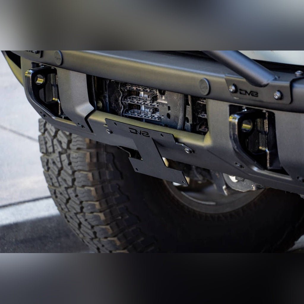DV8 Offroad Front License Plate Relocation Bracket | 2021 - 2026 Ford Bronco - Stateside Performance - License Plate Relocation - DV8 Offroad - DV8 Offroad Front License Plate Relocation Bracket | 2021 - 2026 Ford Bronco