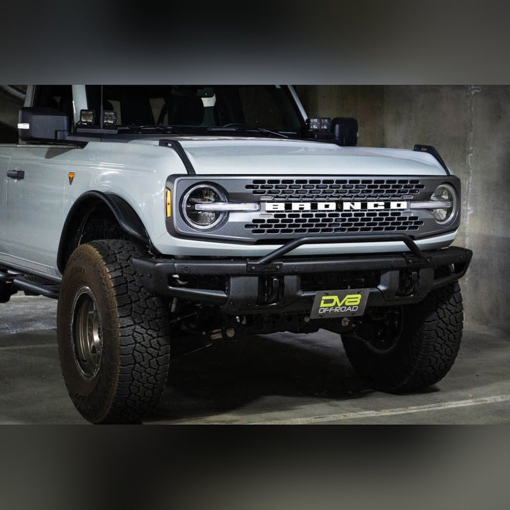DV8 Offroad Front License Plate Relocation Bracket | 2021 - 2026 Ford Bronco - Stateside Performance - License Plate Relocation - DV8 Offroad - DV8 Offroad Front License Plate Relocation Bracket | 2021 - 2026 Ford Bronco