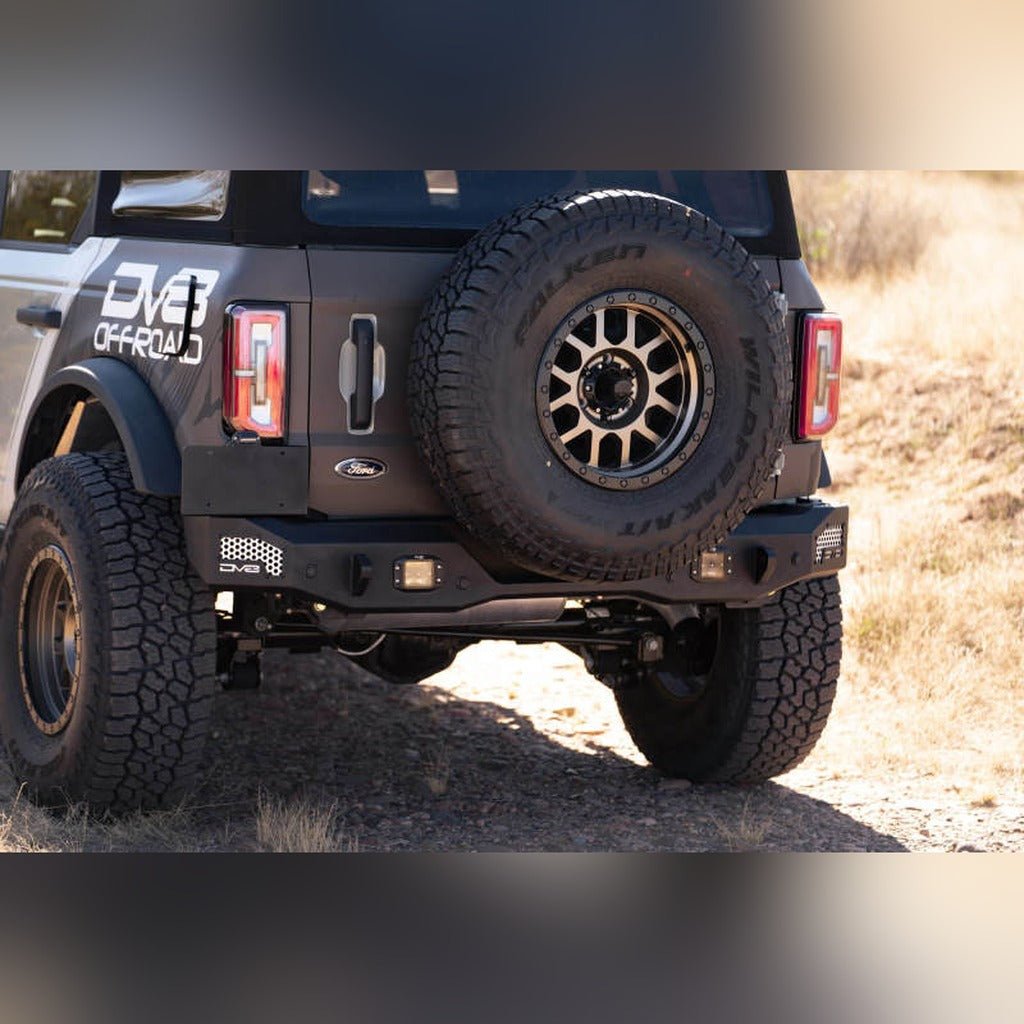 DV8 Offroad MTO Series Rear Bumper | 2021 - 2026 Ford Bronco - Stateside Performance - Light Mounts - DV8 Offroad - DV8 Offroad MTO Series Rear Bumper | 2021 - 2026 Ford Bronco
