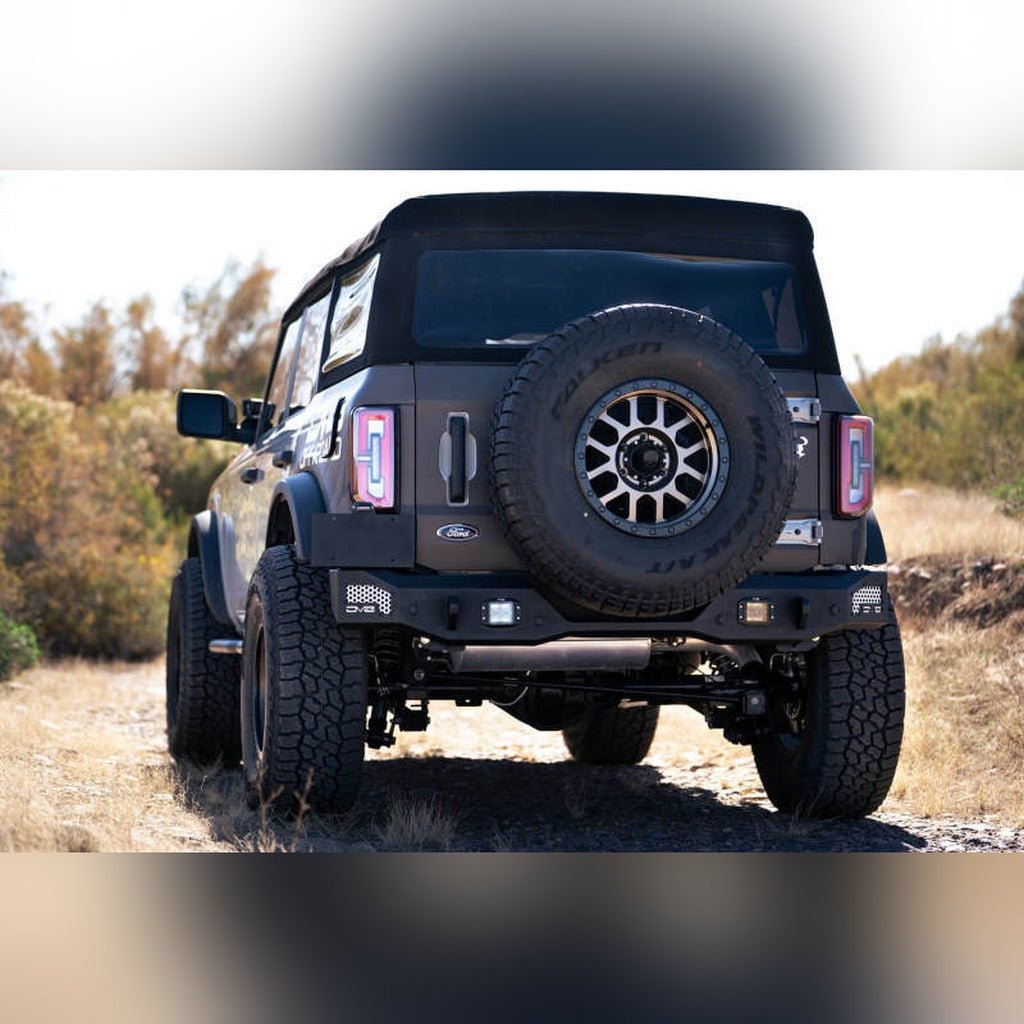 DV8 Offroad MTO Series Rear Bumper | 2021 - 2026 Ford Bronco - Stateside Performance - Light Mounts - DV8 Offroad - DV8 Offroad MTO Series Rear Bumper | 2021 - 2026 Ford Bronco